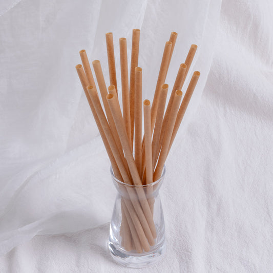 Plant fiber straws
