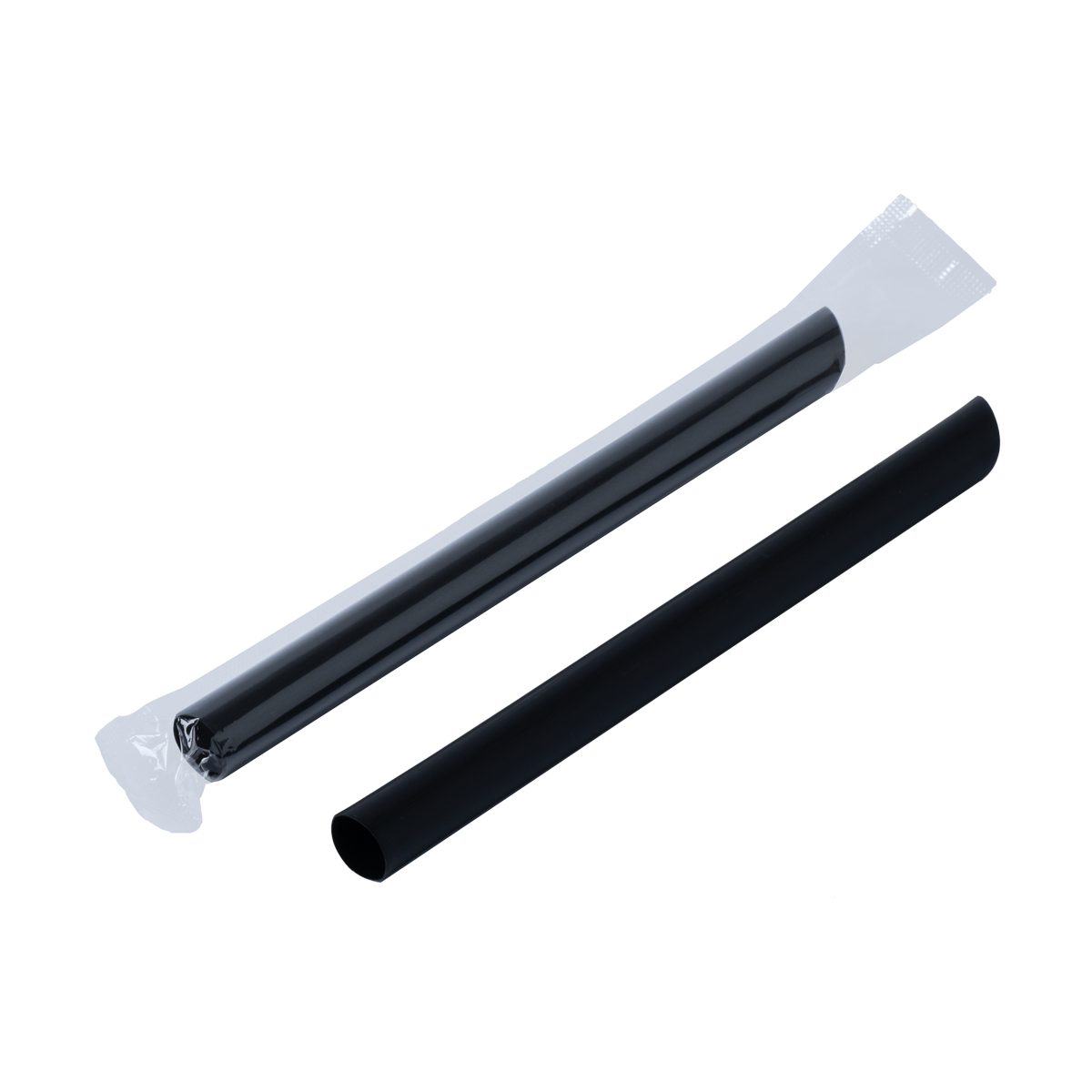Black plastic straw